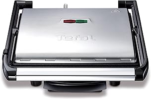 Tefal GC241D Inicio grill contactgrill, Hoogwaardige RVS behuizing, Compact design en eenvoudige bediening, voor de...