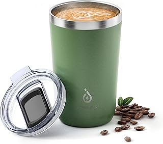 Ideus 20 oz Tumbler, Travel Coffee Mug with Splash Proof Sliding Lid, Double Wall Stainless Steel Vacuum Insulated Coffee ...