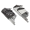 Amazon Basics Allen Wrench/Hex Key Set, SAE & Metric Sizes, Chrome Vanadium Steel, 2 Organized Holders, 36-Piece Set