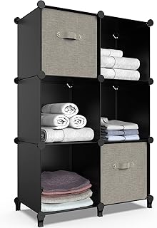 HOMIDEC 6-Cube Storage Organizer, Closet Organizer Storage Cabinet Shelf Bookcase Bookshelf,Storage Cubes Organizer Cabine...