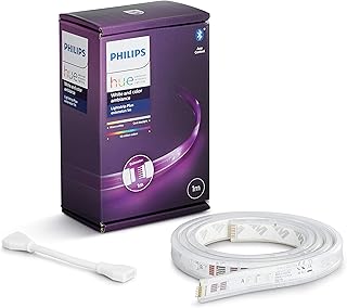 Extensão de Fita LED Philips Hue com Adesivo, 20W, 1 metro, Iluminação Inteligente Controlada por WiFi e Bluetooth, Compat...