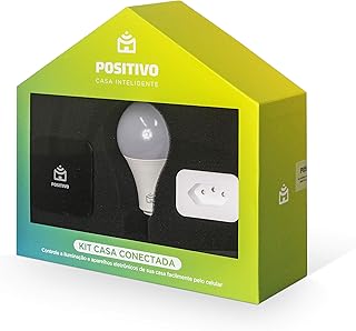 Kit Casa Conectada Positivo Casa Inteligente, 3 Itens (1x Smart Controle Universal, 1x Smart Plug Wi-Fi, 1x Smart Lâmpada ...