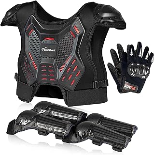 EastShark Kids Dirt Bike Gear Youth Motorcycle Riding Chest Protector Armor Suit Elbow Guard Knee Shin Guard Pads Motocros...