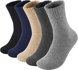 MOSOTECH Calcetines Termicos Calcetines Invierno Hombre 5 Pares Gruesos y Cálido Calcetines con Rizo Suave para Padre Amig...