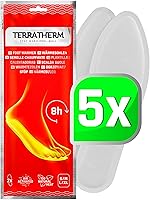 TerraTherm Wärmesohlen für Schuhe - 5 Paar M Sohlenwärmer, 100% natürliche Wärme, Fußwärmer Sohlen als auch...