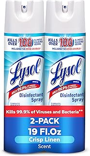 Lysol Disinfectant Spray, Household Essential Cleaning Supplies, Multi-Purpose Room Spray, Antibacterial Sanitizer Spray, ...