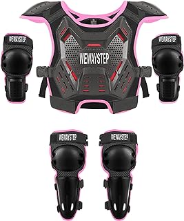 Kids Dirt Bike Gear Chest Protector Motocross Gear Motorcycle Body Armor Vest Youth Riding Gear Knee Shin Guard Elbow Pads...