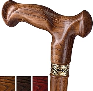 Asterom Walking Cane for Men & Women - Handmade, Ergonomic, Sturdy Wooden Cane | Walking Sticks for Seniors | Heavy Duty C...