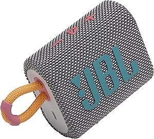 JBL Go 3: Portable Speaker with Bluetooth, Builtin Battery, Waterproof and Dustproof Feature Gray JBLGO3GRYAM