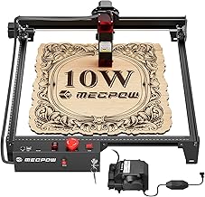 Mecpow X3 Pro Grabador Laser con Aire Asistencia,10W CNC Cortadora Laser para Metal y Madera, 60W Grabadora Láser 10000mm/...