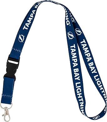 Desert Cactus Tampa Bay Lightning Lanyard NHL National Hockey League Car Keys ID Badge Holder Keychain Detachable Breakaway Snap Buckle (Lanyard 1 - Blue)