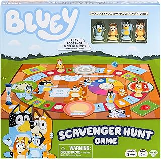 Bluey Scavenger Hunt Game. A Fun Board Game Full of Fun Activities to Perform, Things to Find and Questions About to Answer