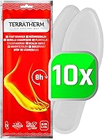 TerraTherm Sohlenwärmer- 10 Paar M, Wärmesohlen für Schuhe Aller Art, Schuhwärmer Einlagen, 100% natürliche Wärme,...