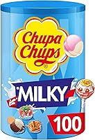 Chupa Chups Lollis, voorraad Lollis, 3 romige smaken, Milky Lolly, perfect voor Kerstmis, 100 stuks