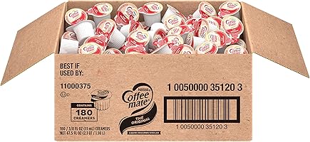 Nestle Coffee mate Coffee Creamer, Original, Liquid Creamer Singles, Non Dairy, No Refrigeration, 0.375 fl oz Tubs (Pack...