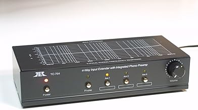 TEC TC-754 Black RIAA Phono Preamp with Three Switchable Aux Inputs; Includes Optional Premium HIGH Power AC Adaptor