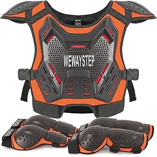 Kids Dirt Bike Gear Motorcycle Armor, Chest Protector Motocross Motorcycle Protective Gear Motorcycle Body Armor Vest with...