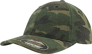 Flexfit Garment Washed Camo Baseball Cap (L/XL) (Green Camo)