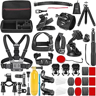 NEEWER Kit de acessórios para câmera de ação 50 em 1 compatível com GoPro Hero 11 10 9 8 7 6 5 4 GoPro Max GoPro Fusion In...