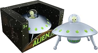 Off the Wall Toys Alien Glow-in-The-Dark UFO Space Ship and Bendable Action Figure Toy