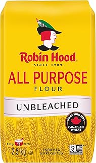 Robin Hood Unbleached All Purpose Flour, 2.5kg, Made with 100% Canadian Wheat