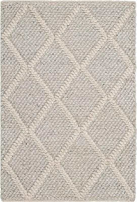 Safavieh Natura Collection NAT310B Silver and Ivory Area Rug, 2' x 3'