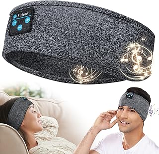 Fulext Auriculares Bluetooth para Dormir, Diadema Suave, elástica, cómoda, Diadema Bluetooth, para Hombres, Mujeres, Adole...