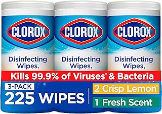 Clorox Disinfecting Wipes Value Pack, Household Essentials, 75 Count, Pack of 3 (Package May Vary)