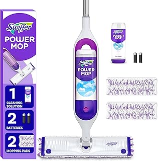 Swiffer PowerMop Multi-Surface Mop Kit for Floor Cleaning, Fresh Scent, Mopping Kit Includes PowerMop, 2 Mopping Pad Refil...