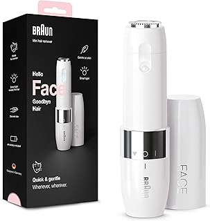 Braun Mini Depiladora Facial FS1000 para Mujer, con Luz Smartlight Incorporada, Depiladora Facial con Precisión, Labio Sup...