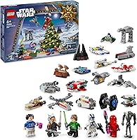 LEGO Star Wars Adventkalender 2024, Bouwbaar Speelgoed, Bouwpakket voor Kinderen, 18 minimodellen om te Verzamelen,...