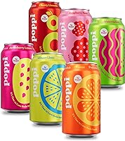 POPPI Sparkling Prebiotic Soda, Beverages w/Apple Cider Vinegar, Seltzer Water & Fruit Juice, Fun Favorites, 12oz (12...