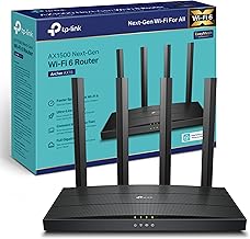 TP-Link Archer AX18 Routeur WiFi 6 , Routeur WiFi AX 1500 Mbps bi-bande, 4 ports Gigabit, 4 antennes à haute performance, ...