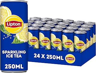 Lipton Sparkling Ice Tea, een heerlijk verfrissende ijsthee - 24 x 250 ml - Voordeelverpakking