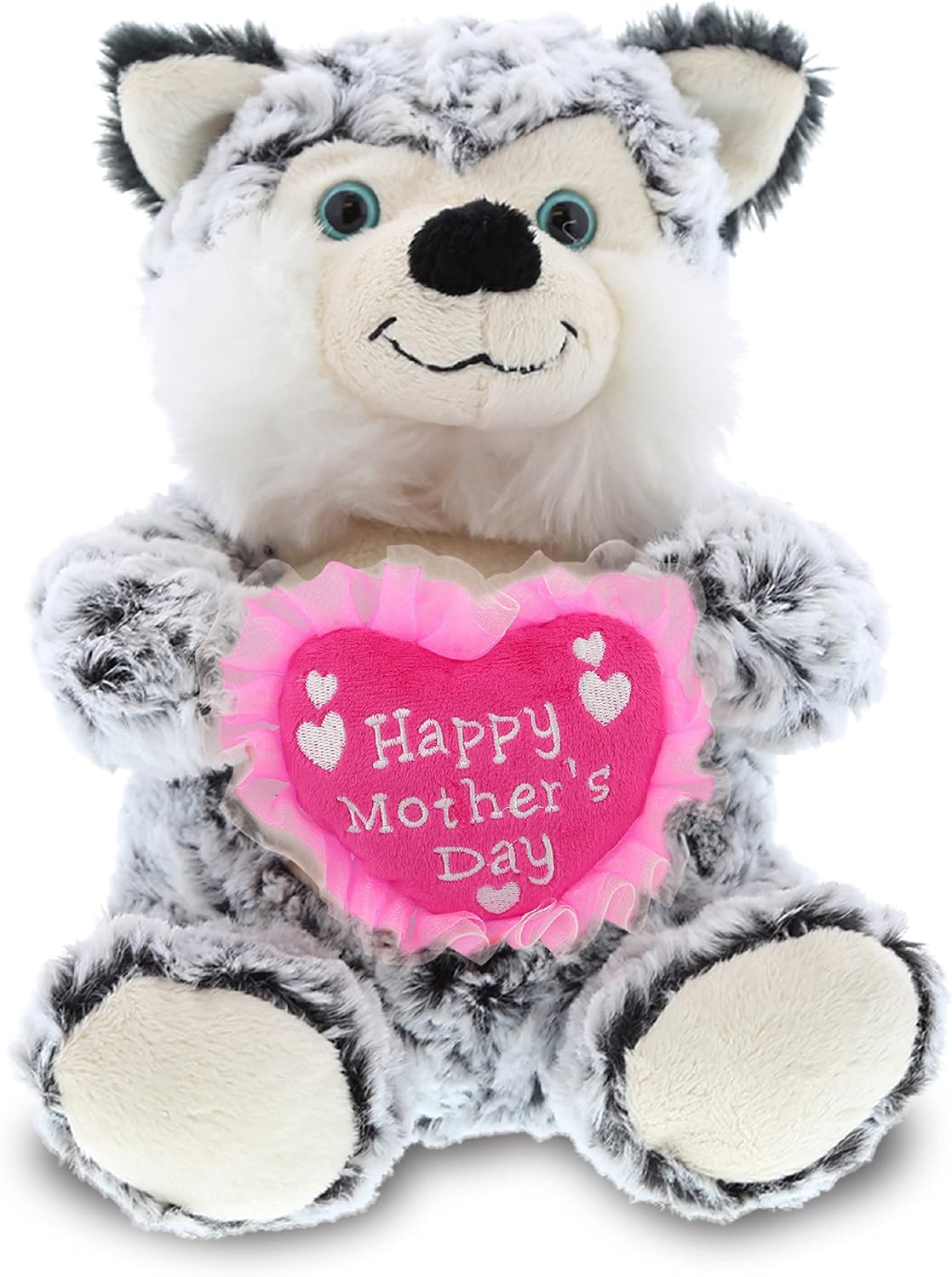 DolliBu Happy Mother’s Day Super Soft Plush Sitting Husky Dog Figura ...