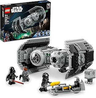 LEGO Star Wars TIE Bomber Model Building Kit, Star Wars Toy Starfighter with Gonk Droid Figure, Darth Vader Minifigure and...