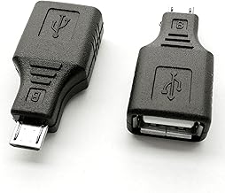 USB 2.0 Micro USB Male to USB Female OTG Adapter (2 Pack)