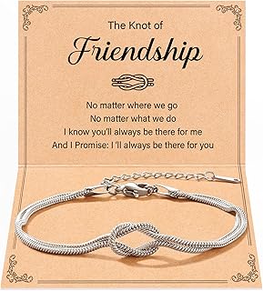 Tarsus Love Knot Friendship Bracelets, Best Friend Birthday Christmas Jewelry Friendship Gifts for Women Bff Bestie