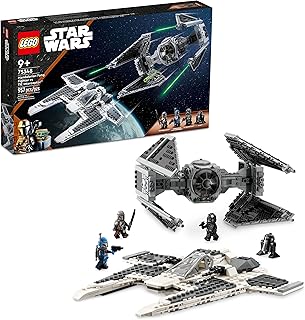 LEGO Star Wars Mandalorian Fang Fighter vs. TIE Interceptor 75348 Building Toy Set, Perfect Star Wars Gift for Fans Aged 9...