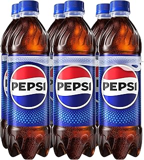 Pepsi Cola Soda Pop, 16.9 Fl Oz Bottles, 6 Pack