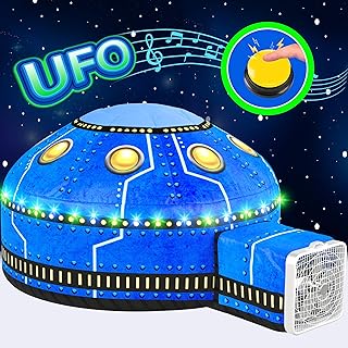 W&O Glowing UFO Aerodome with LED Lights & UFO Sound Button – Glows in The Dark, Offering an Extraordinary Space Adventure...