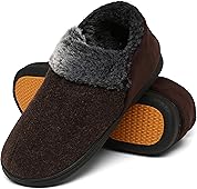 Mishansha Zapatillas Casa Hombre Pantuflas Invierno Zapatillas de Estar por Casa Hombre Cerradas Antideslizante Calentitas Slippers Zapatillas Invierno Café,Gr.42