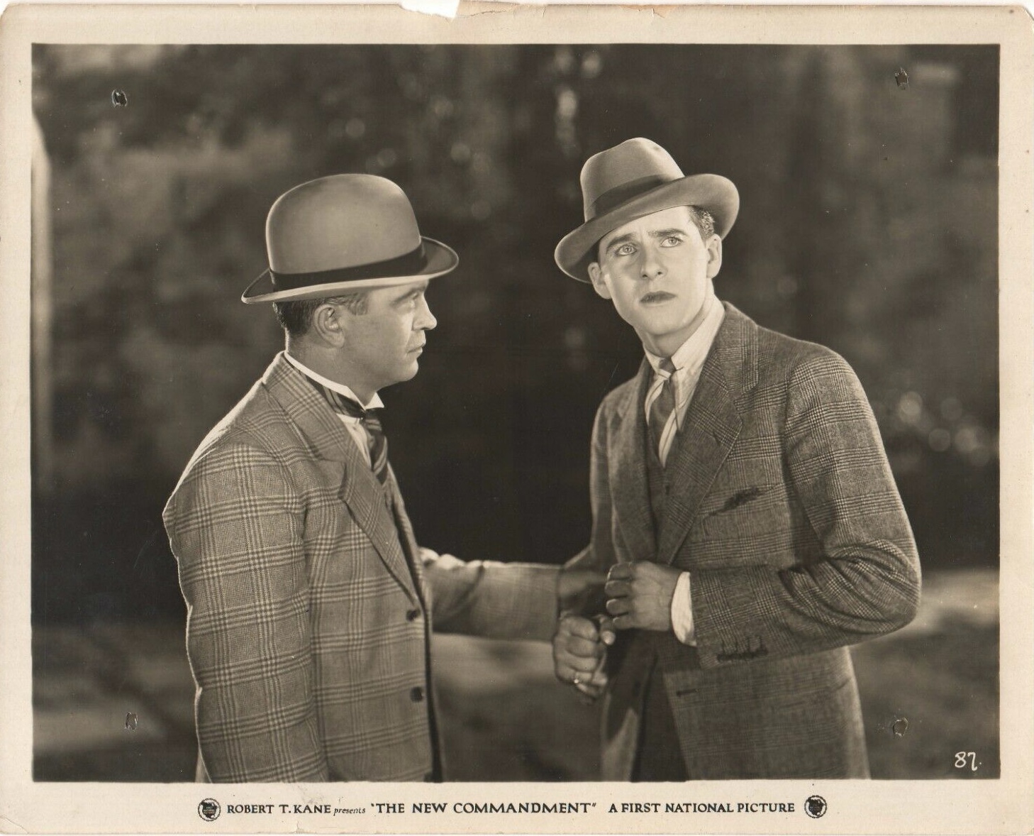 George Cooper and Ben Lyon in The New Commandment (1925)