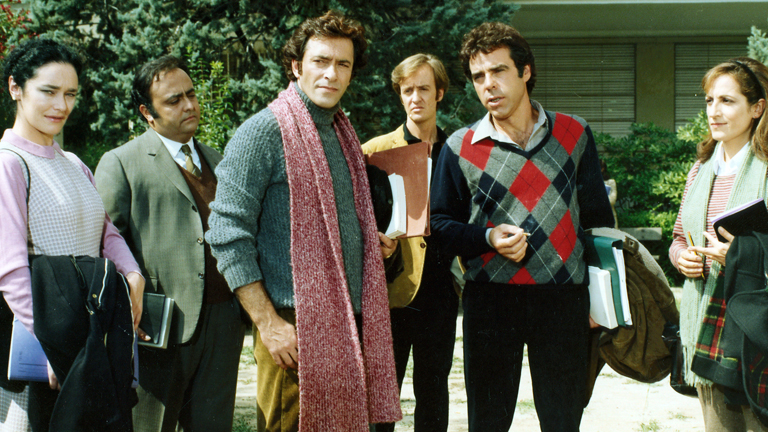 Carmen Balagué, Jesús Castejón, Carlos Hipólito, Chema Muñoz, Helio Pedregal, and Arantxa Rentería in Hasta luego cocodrilo (1992)