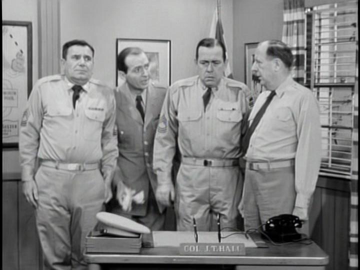 Paul Ford, Dan Frazer, Jimmy Little, and Joe E. Ross in The Phil Silvers Show (1955)