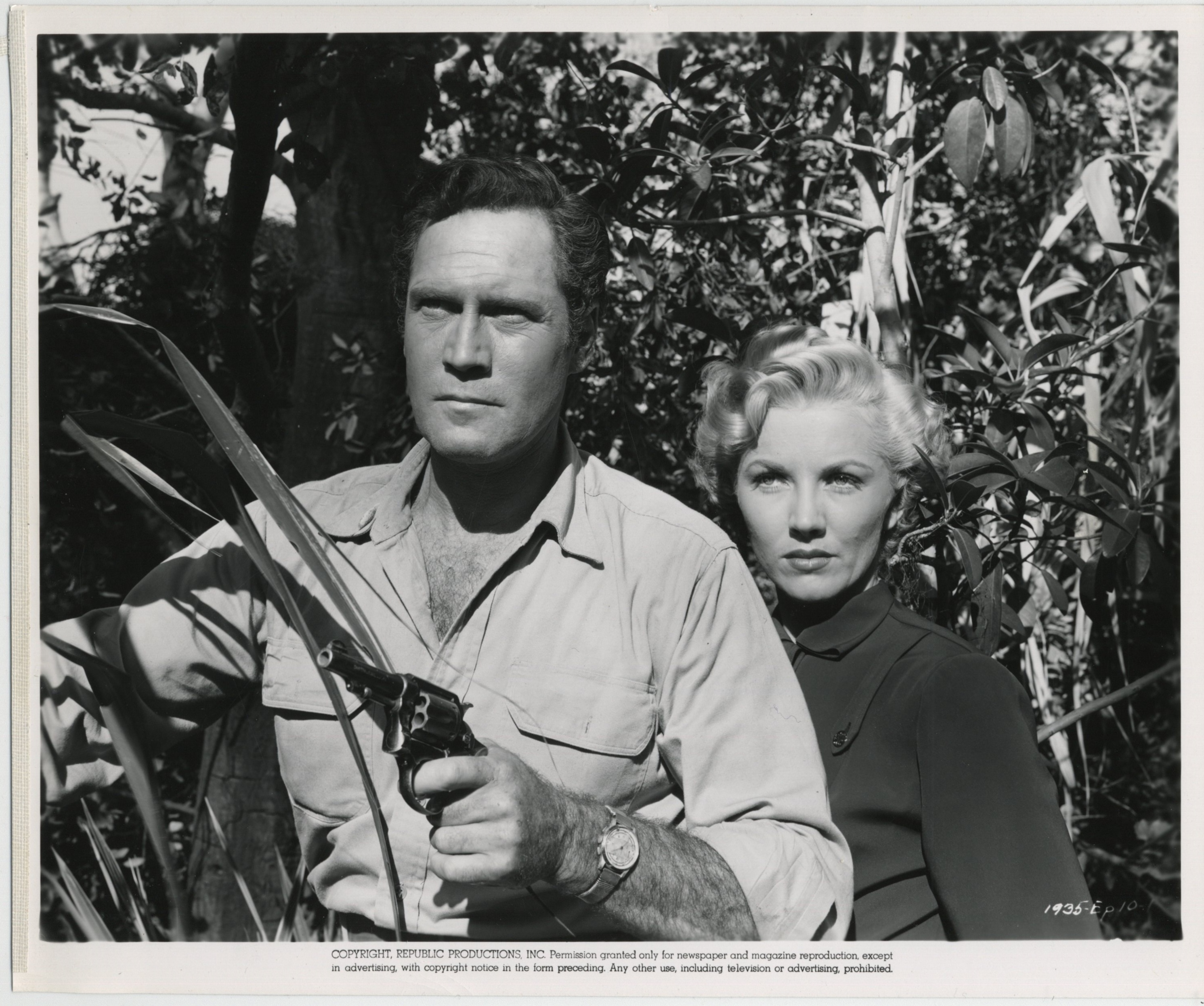 Clayton Moore and Phyllis Coates in Jungle Drums of Africa (1953)