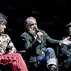 Graeme Manson, Steven Ogg, and Sheila Vand at an event for Snowpiercer (2020)