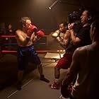 Filming actor Johnny Cicco on fight night in "The Boxer." 