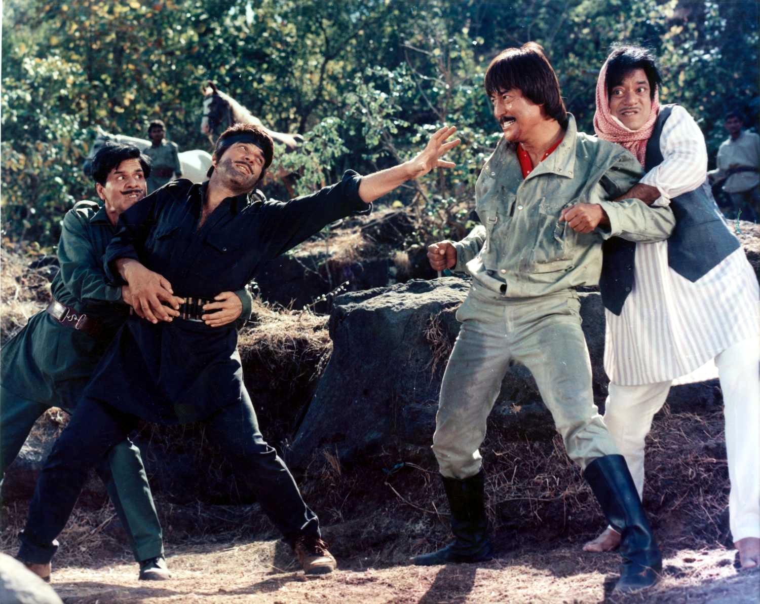 Dharmendra, Danny Denzongpa, and Jagdeep