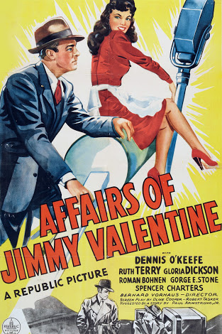 Dennis O'Keefe and Ruth Terry in The Affairs of Jimmy Valentine (1942)